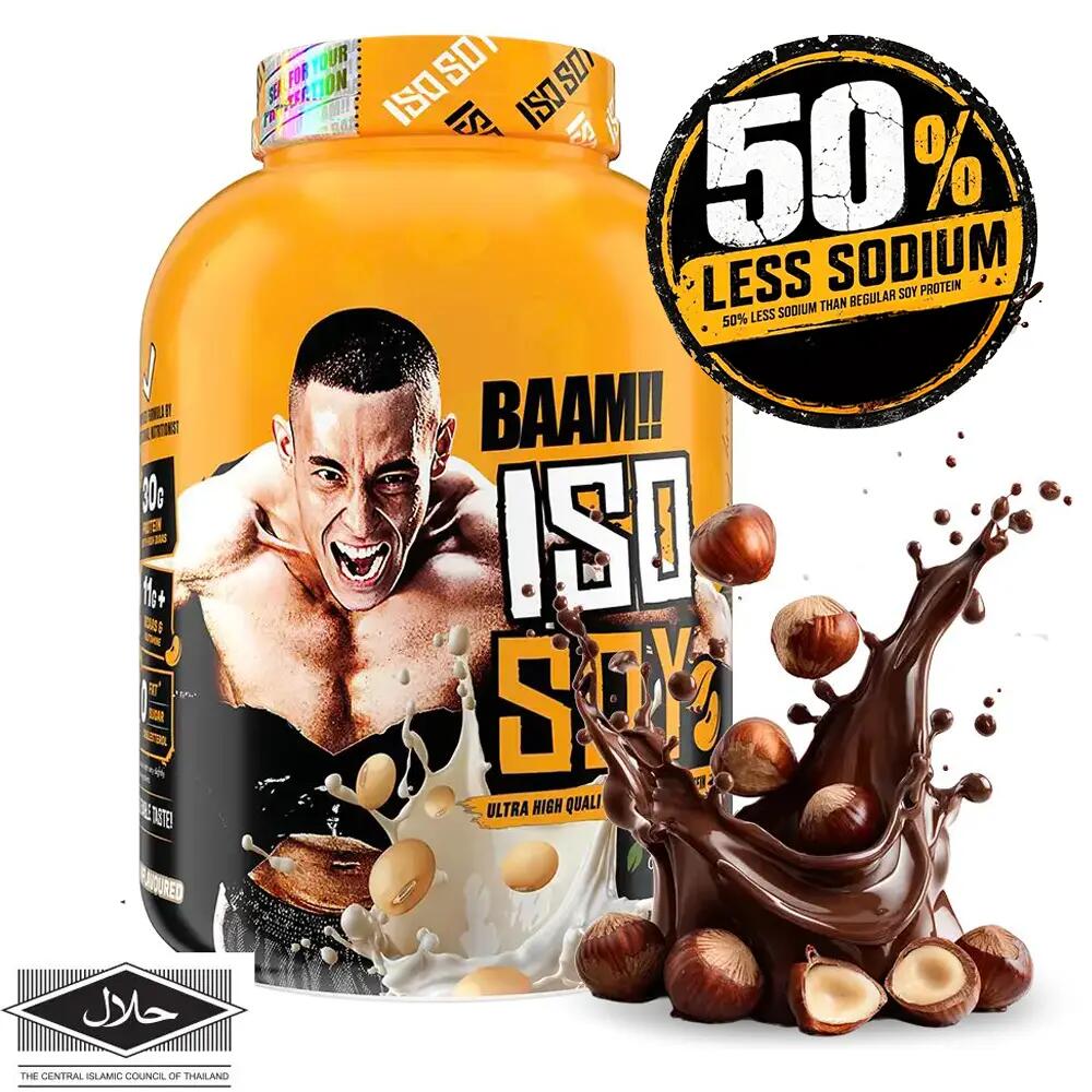SOY PROTEIN ISO - SOY BAAM -  5 LB Chocolate Hazelnut 50%LessSodium