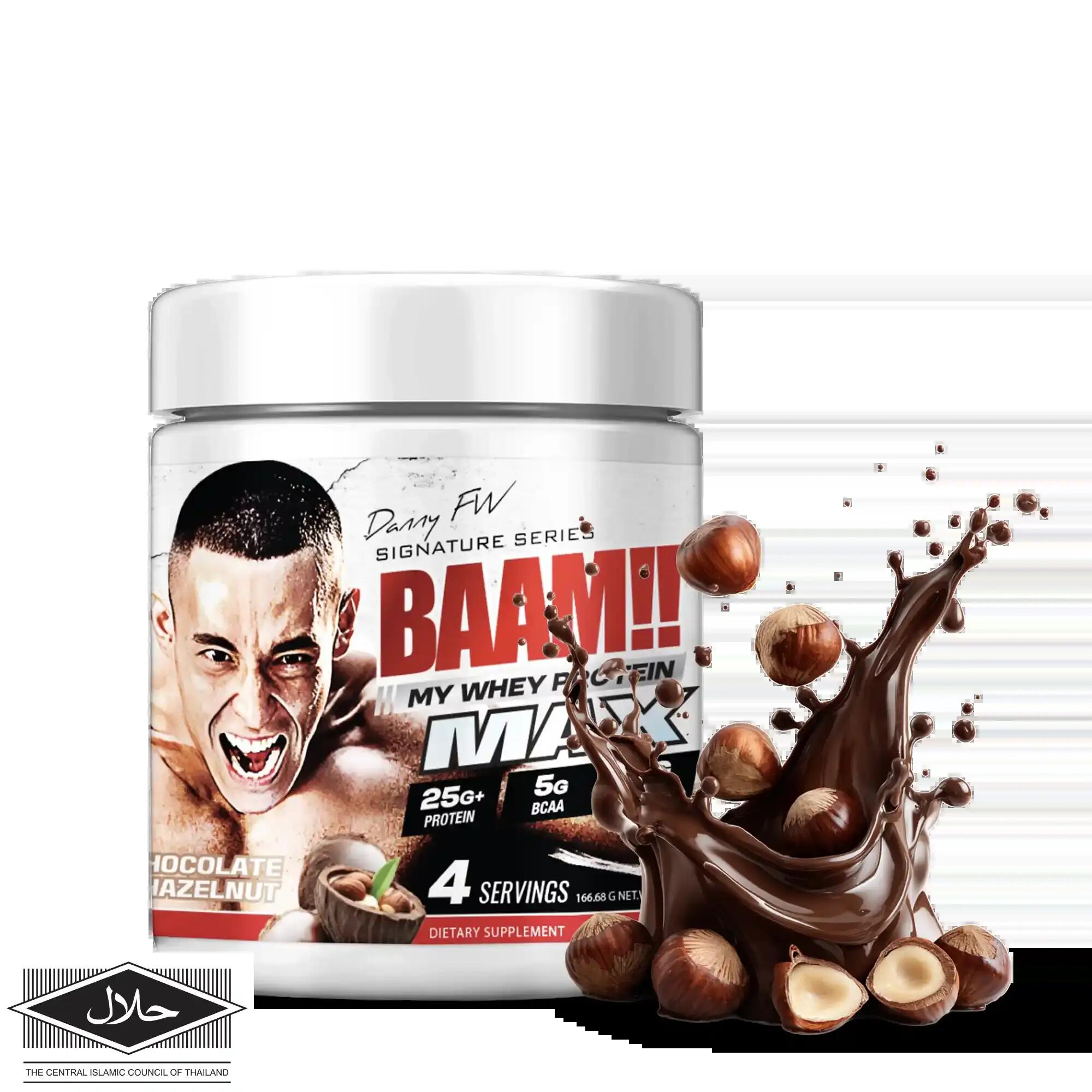 BAAM MY WHEY PROTEIN MAX - 4 SERVINGS Chocolate Hazelnut