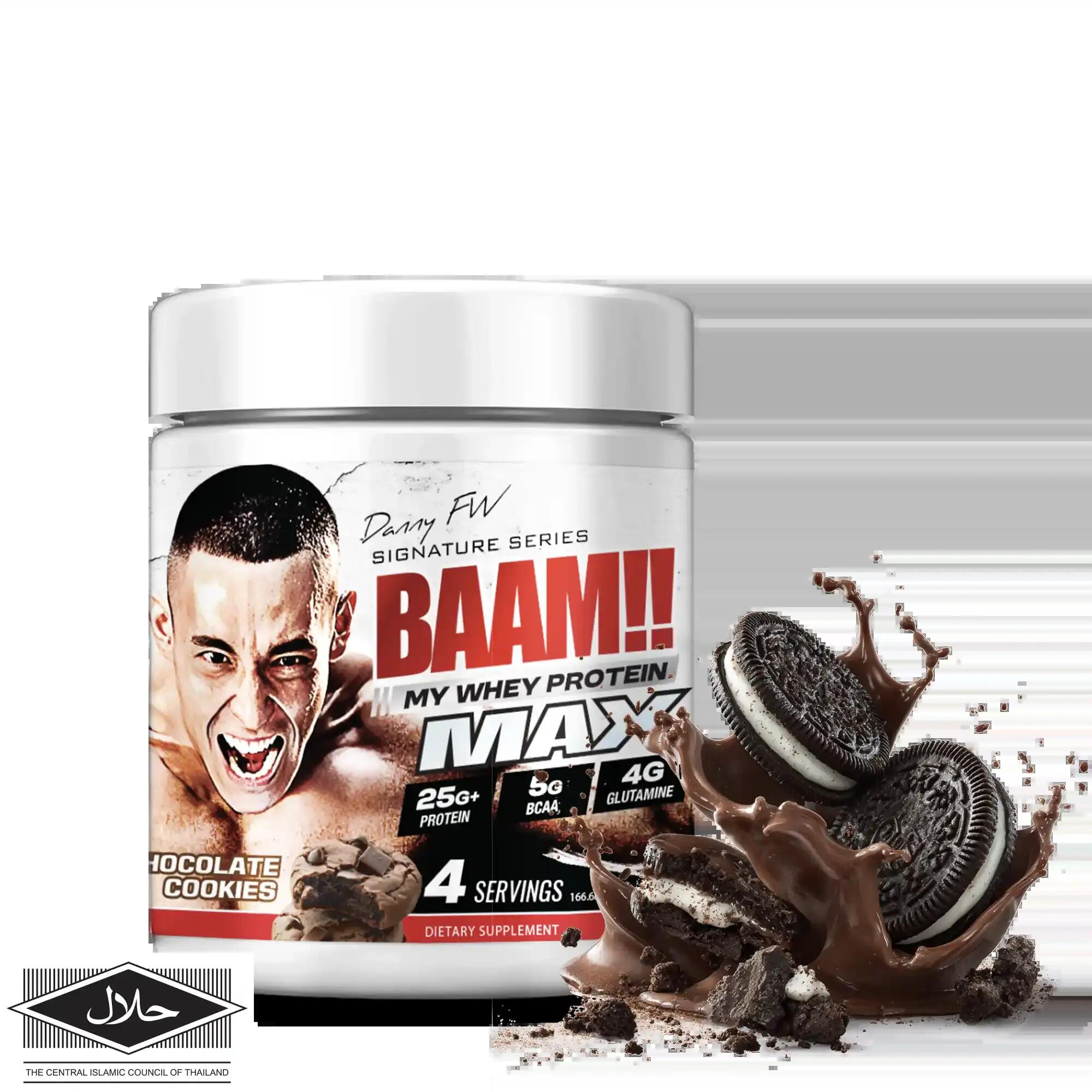 BAAM MY WHEY PROTEIN MAX - 4 SERVINGS Chocolate Cookies