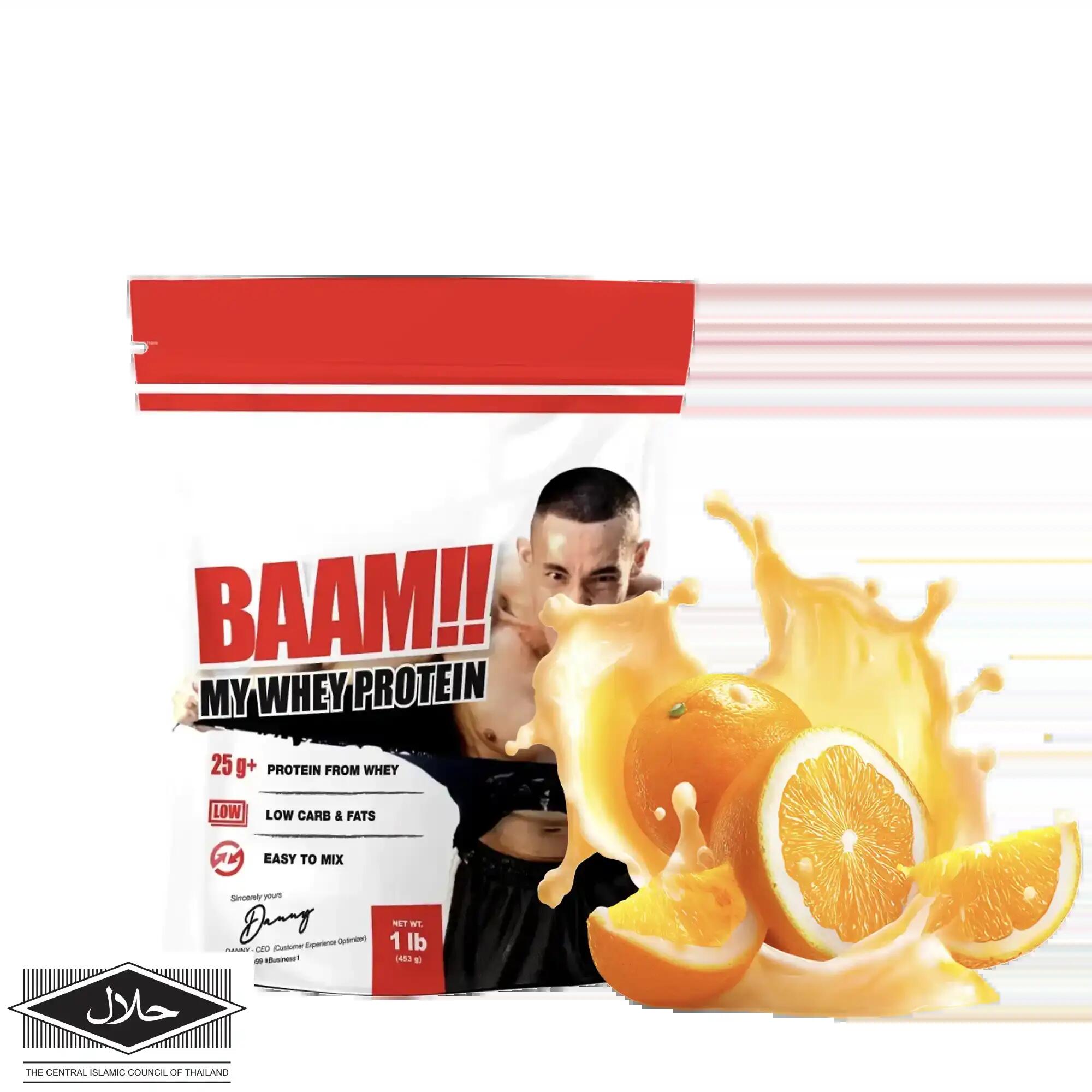BAAM MY WHEY PROTEIN MAX - 1 LB Orange Yuzu