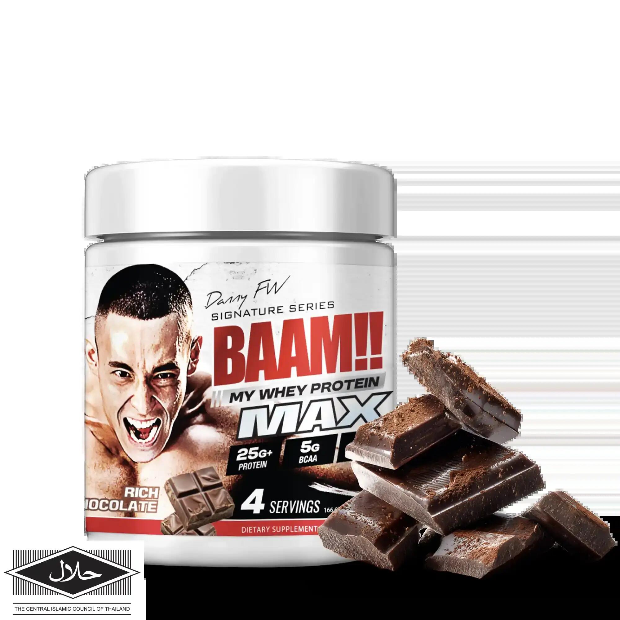 BAAM MY WHEY PROTEIN MAX - 4 SERVINGS Rich Chocolate