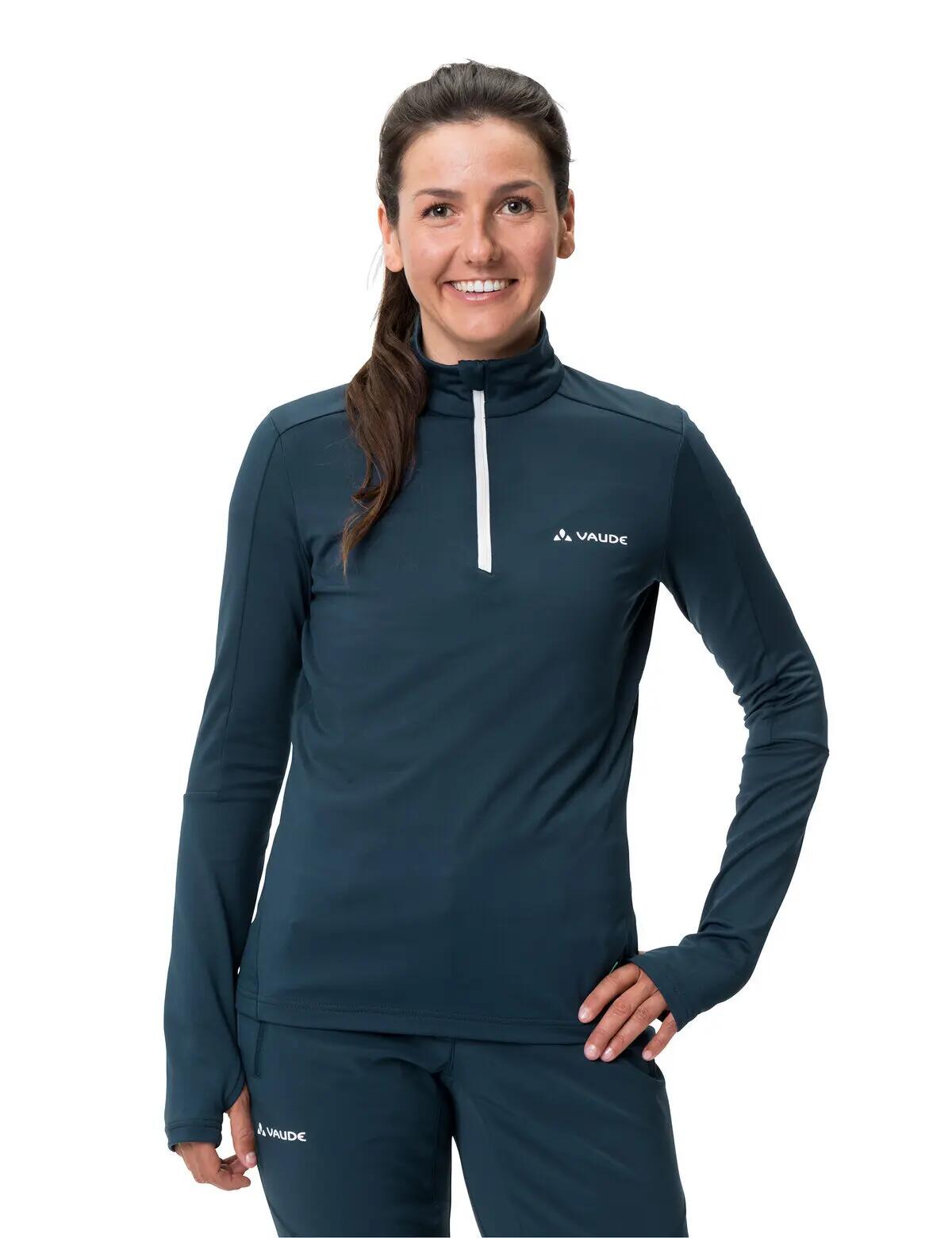 Sudadera polar con media cremallera para mujer VAUDE Livigno II 3/7