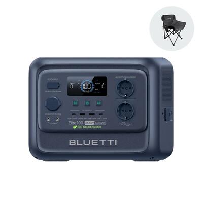 Elite 100 v2 bluetti draagbare generator 1024wh/1800w voor camping en noodstroom