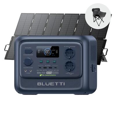 Elite 100 v2 + 500w, 1024wh bluetti draagbare powerstation camping,noodstroom