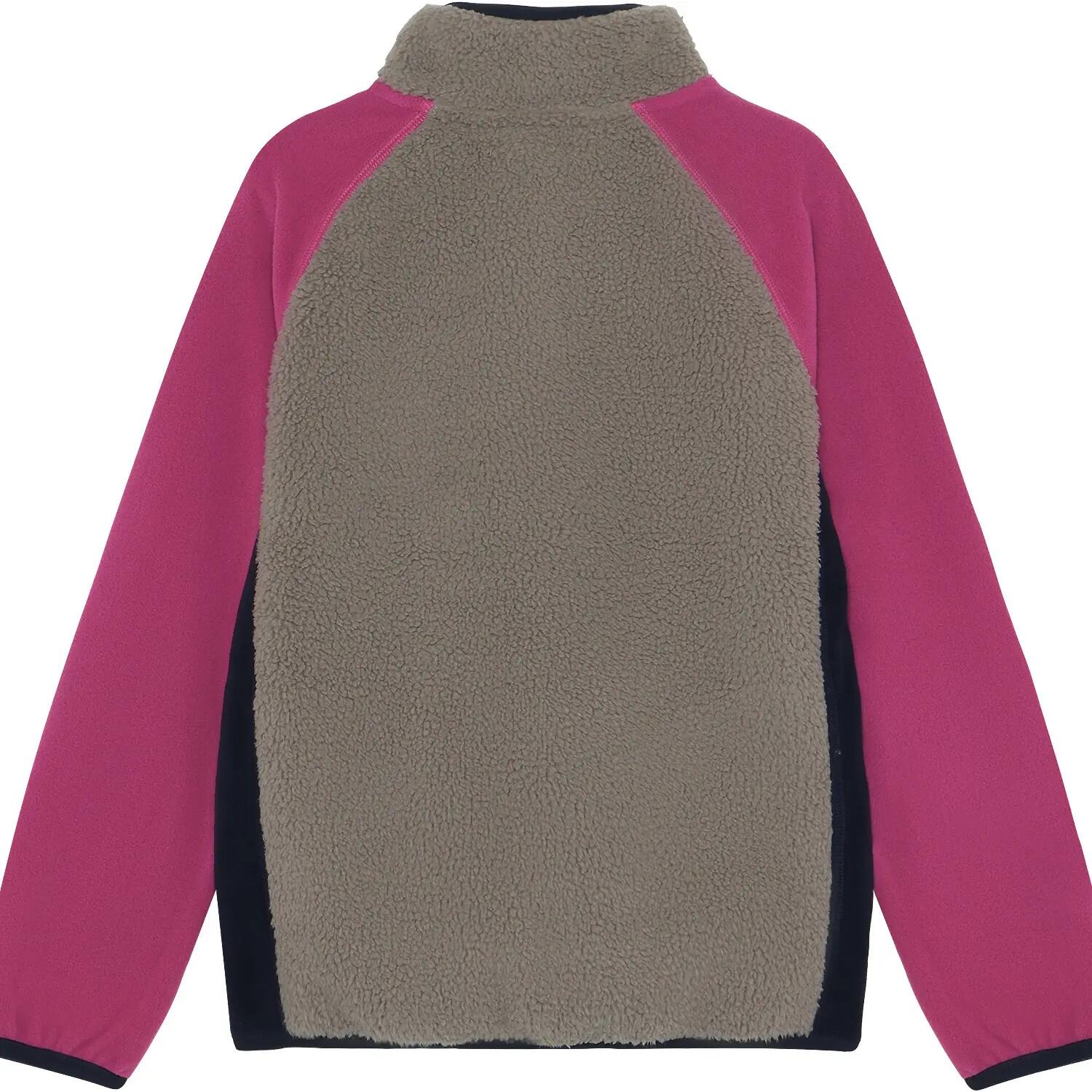 Kinder Fleecejacke Teddy Jacket W. Fleece Sleeves 2/4