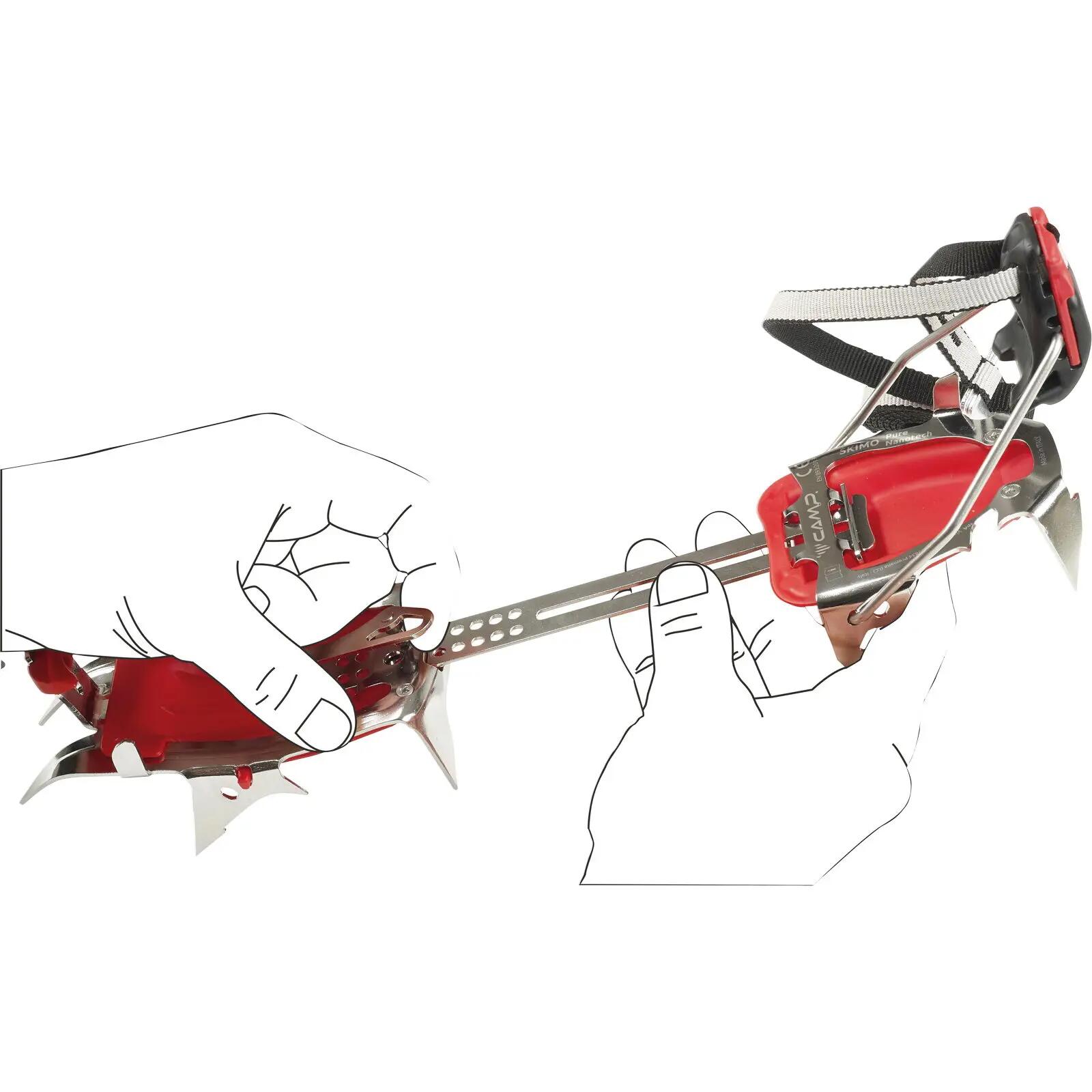 Crampon Camp Skimo Pure Nanotech Sandvik inox ultraléger réglage micrométrique 7/7