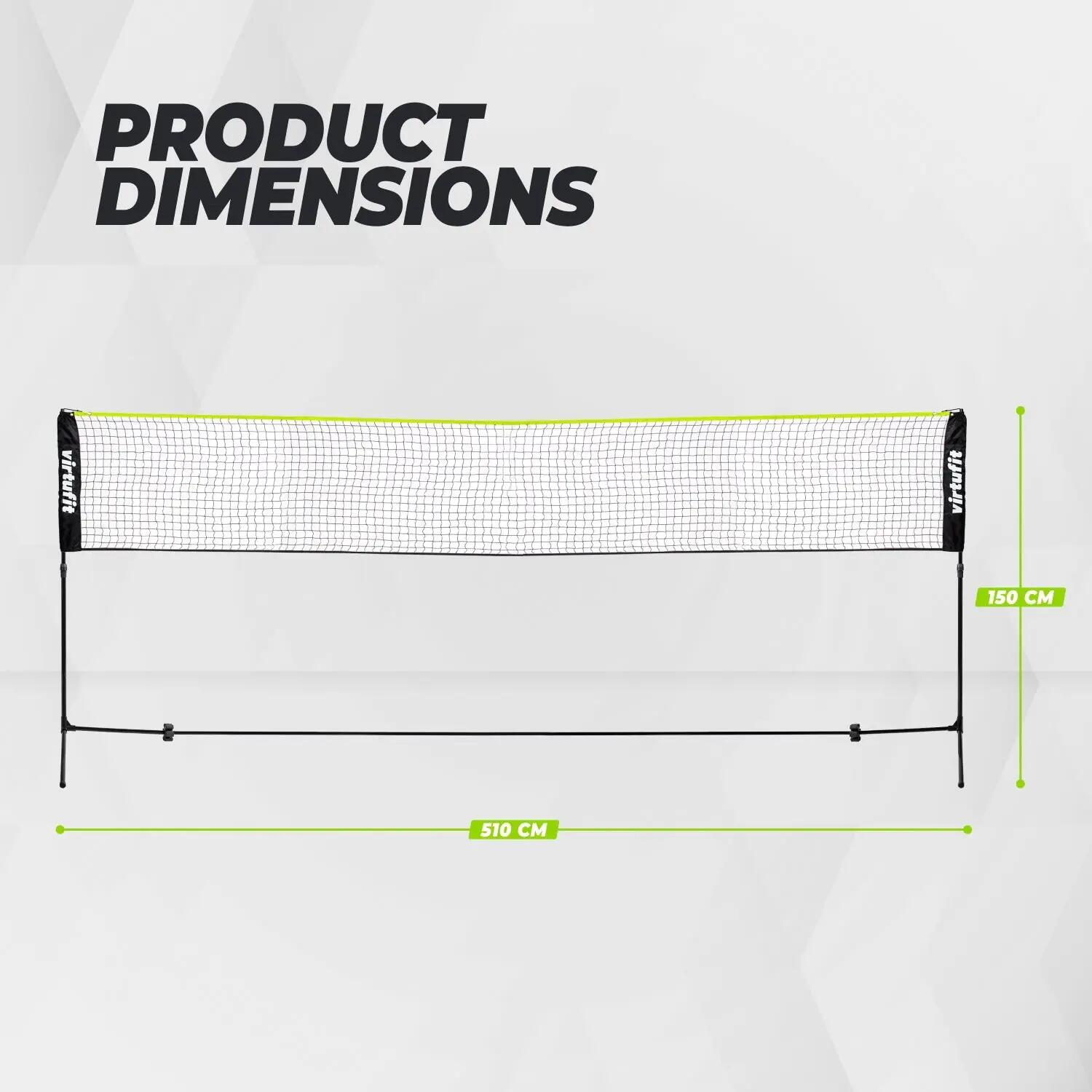 Filet de badminton et tennis  - 510 cm - Avec sac de transport 6/7