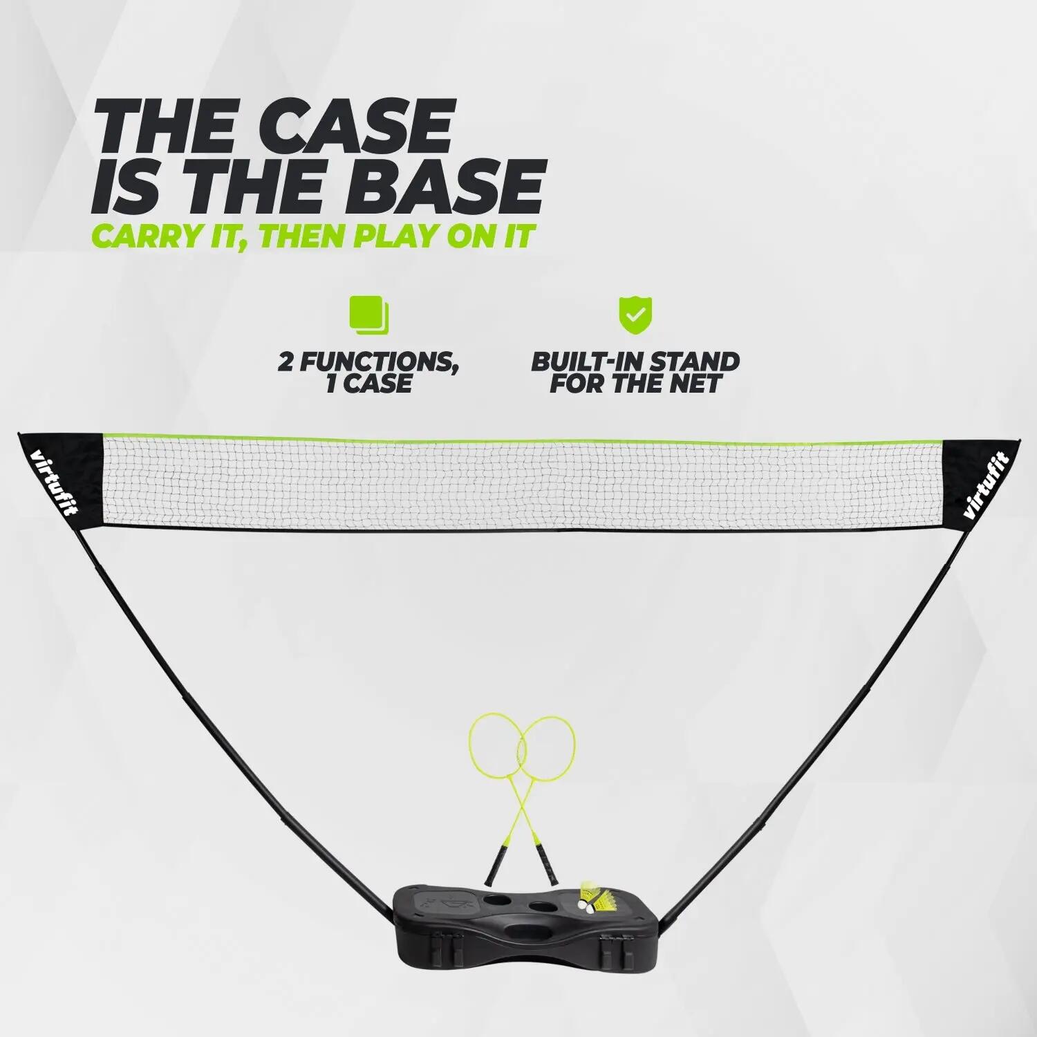 Set da badminton e tennis portatile 2 in 1 - Incluso custodia e racchette 3/8