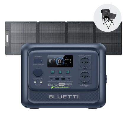 BLUETTI Solar Generator Elite 100 V2+200W, 1024Wh Outdoor Power für Camping