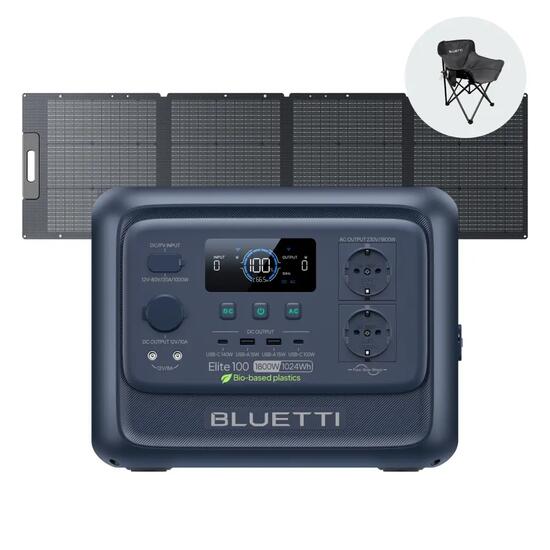 BLUETTI Solar Generator Elite 100 V2+200W, 1024Wh Outdoor Power für Camping