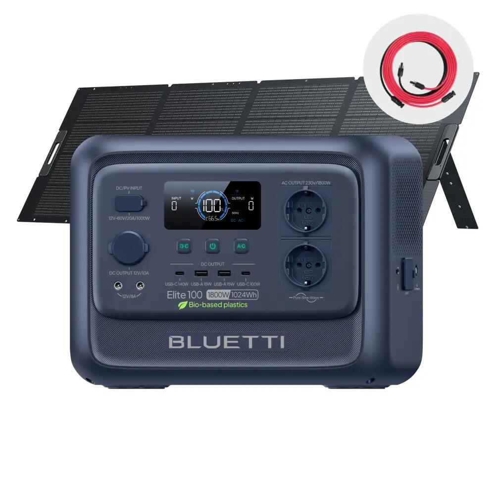 Преносима станция Elite 100 V2 + 350W, 1024Wh за къмпинг и спешни случаи