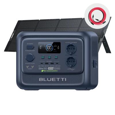 Bluetti elite 100 v2 +350w,draagbare 1024wh powerstation voor camping,noodstroom
