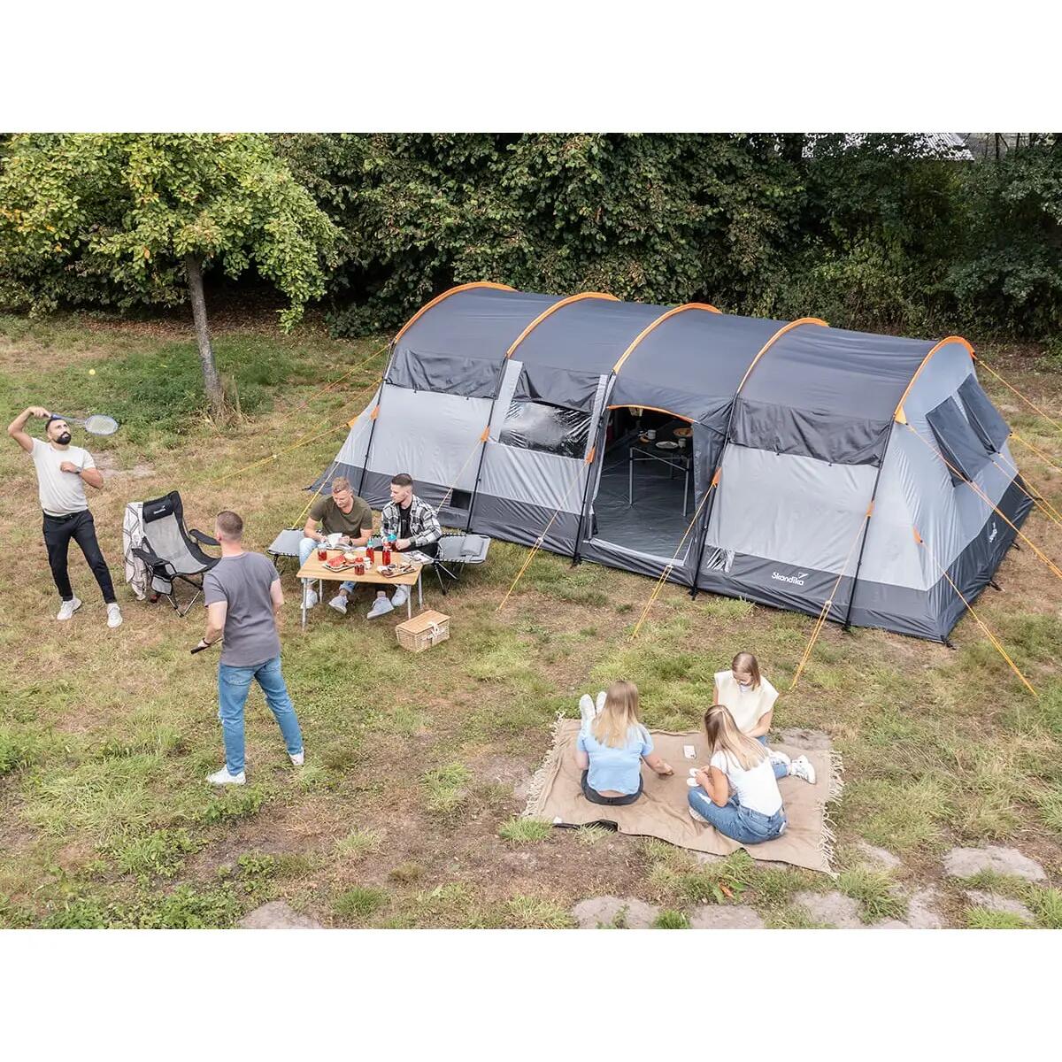 Tente tunnel Hurricane 12 Sleeper Protect - 12 places - Sol cousu, 2 cabines 4/16