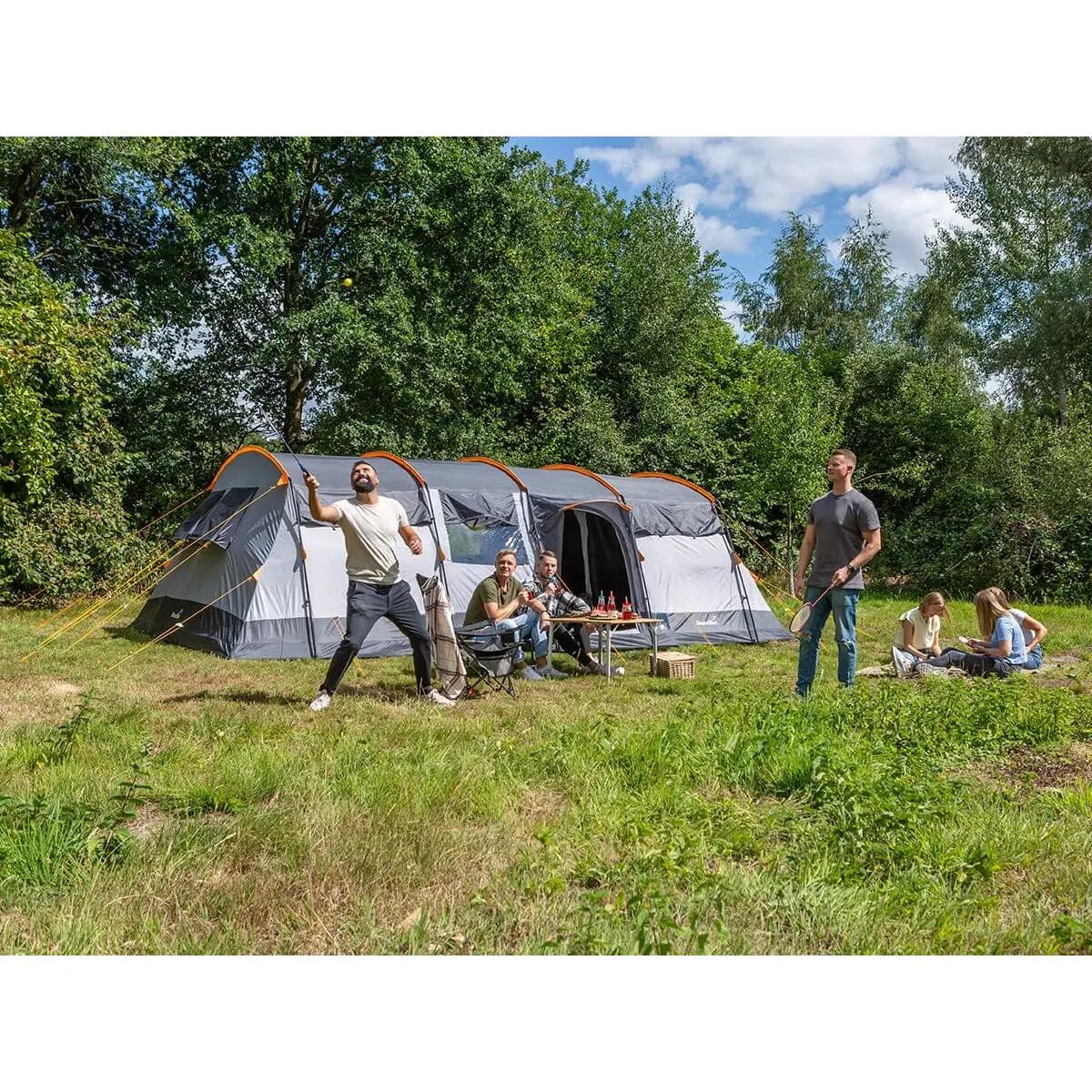 Tente tunnel Hurricane 12 Sleeper Protect - 12 places - Sol cousu, 2 cabines 3/16
