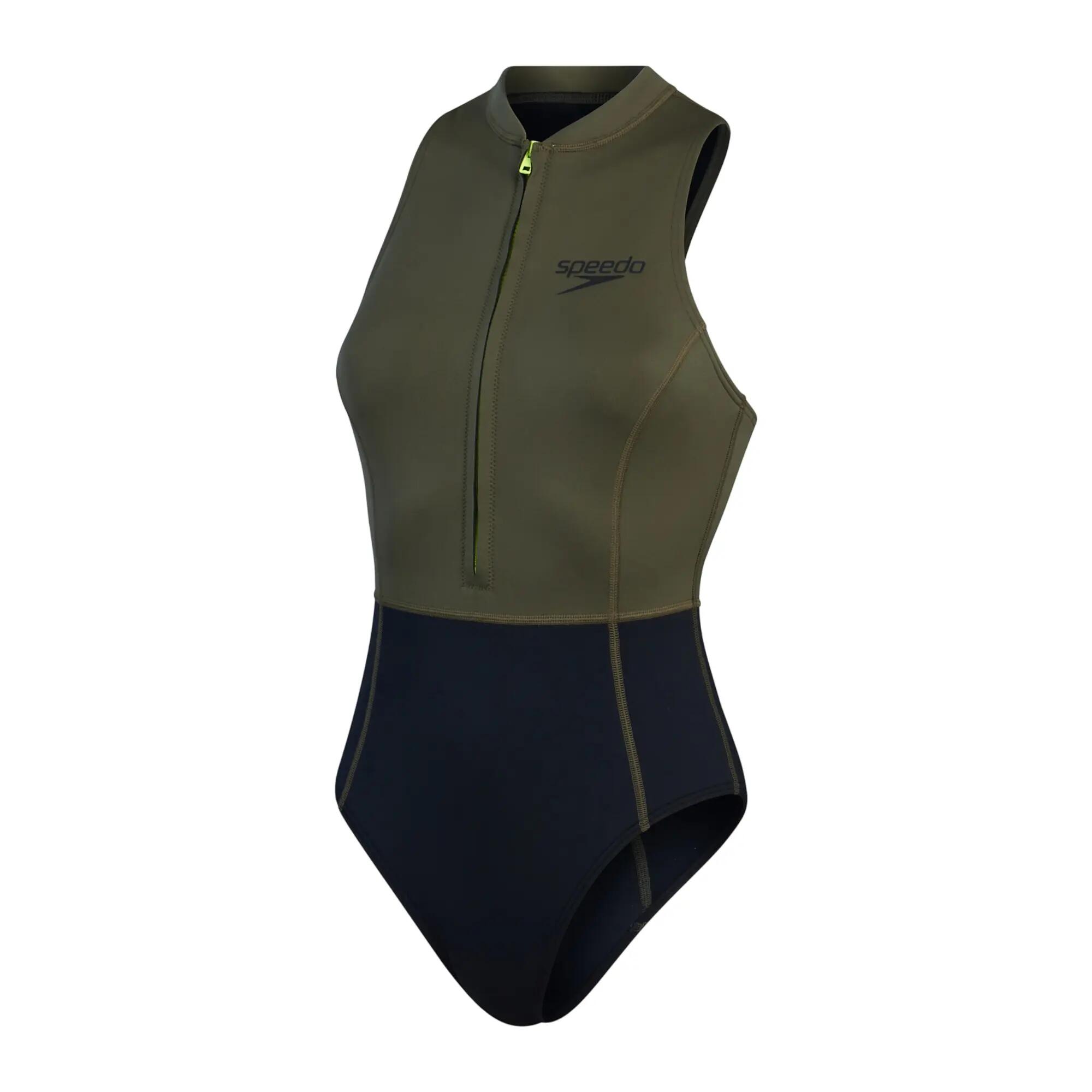 Speedo Womens/Ladies Colour Block Thermal Sleeveless One Piece Swimsuit