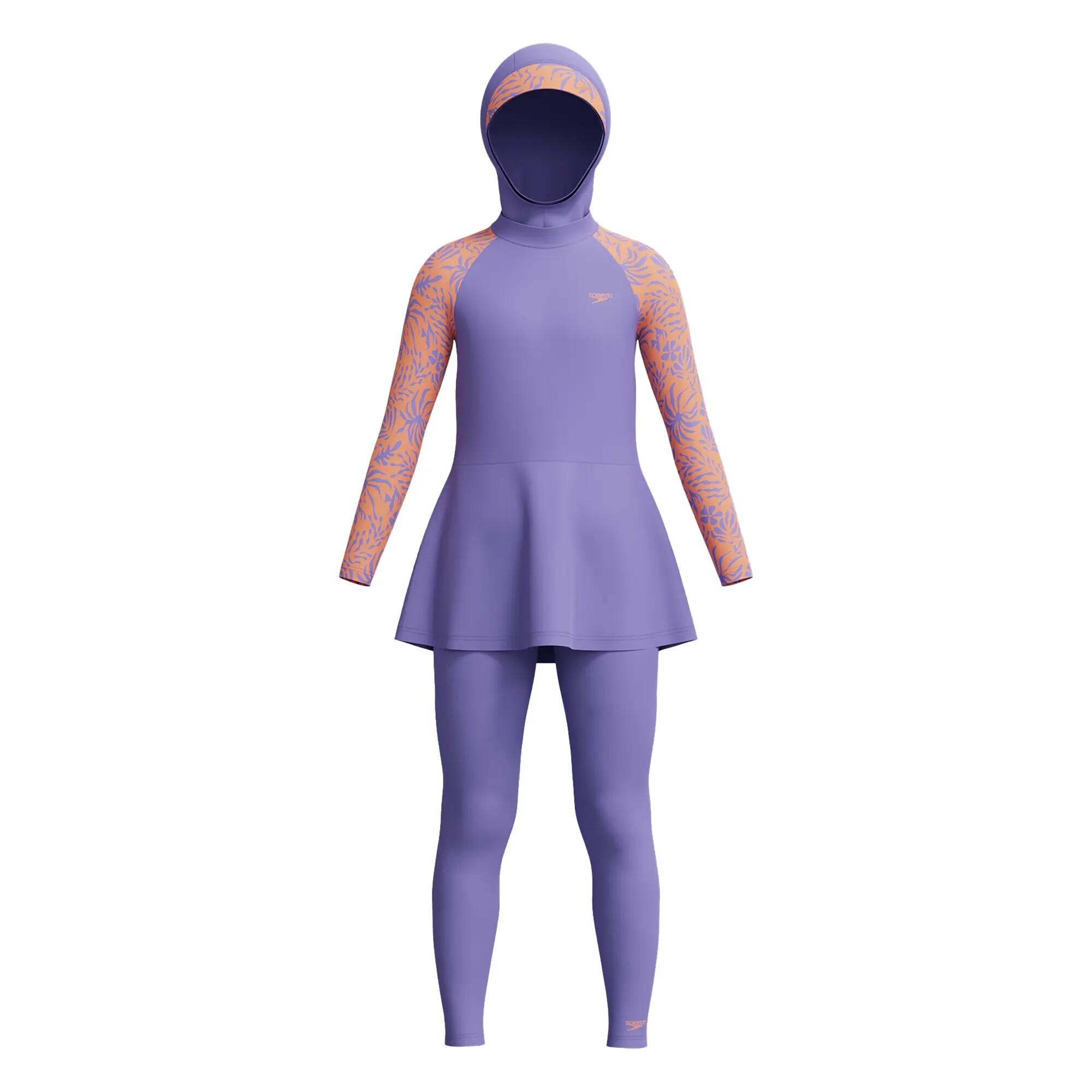 Speedo Girls Modesty Long-Sleeved Three-Piece Swimsuit