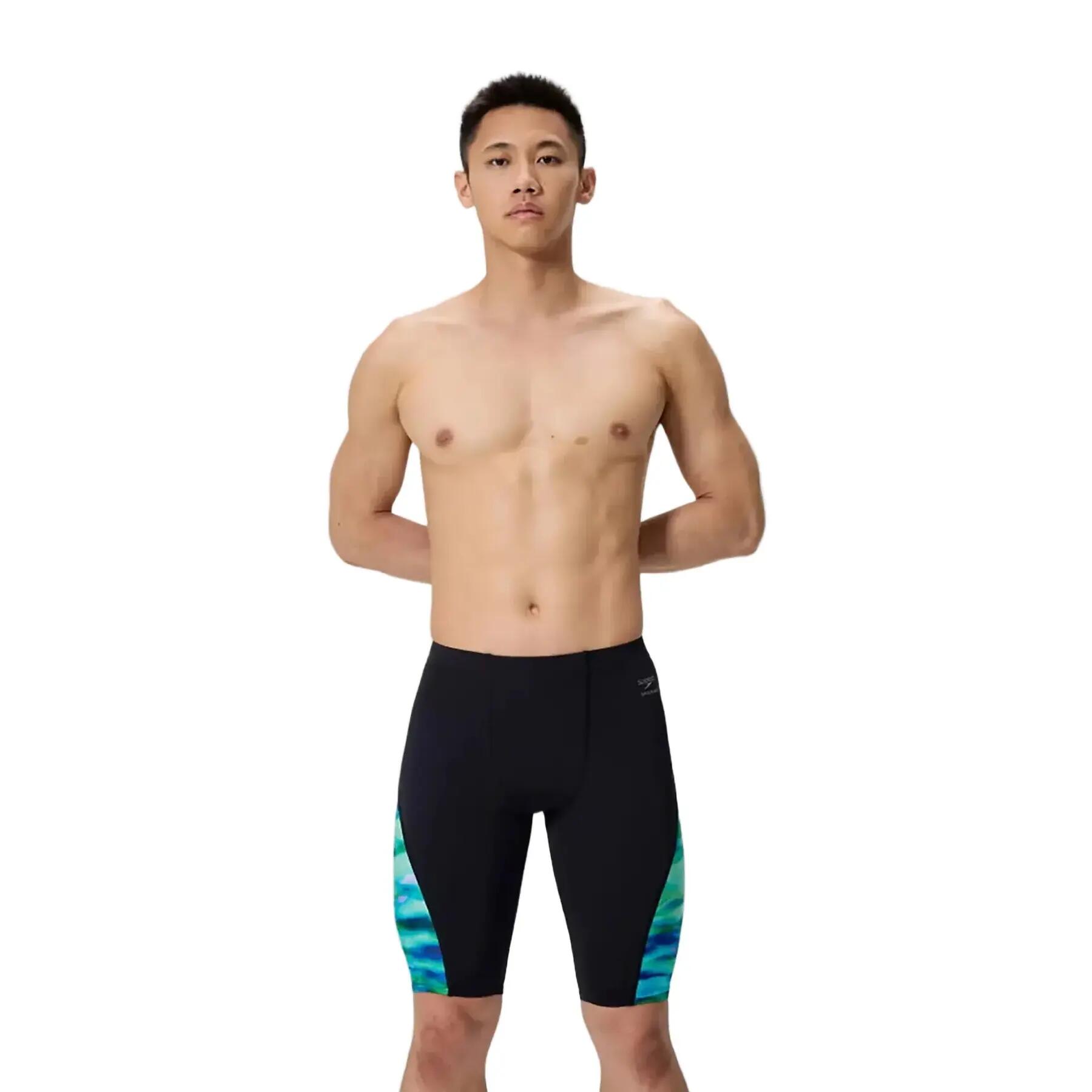 Speedo Mens Spliced Printed Endurance+ Jammer Shorts