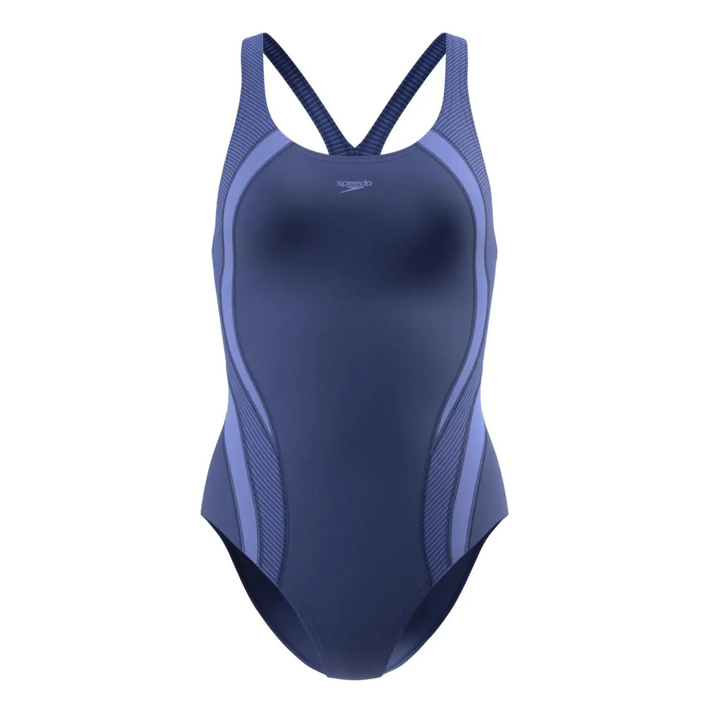 Speedo Womens/Ladies Quantum Splice Ribbed One Piece Swimsuit