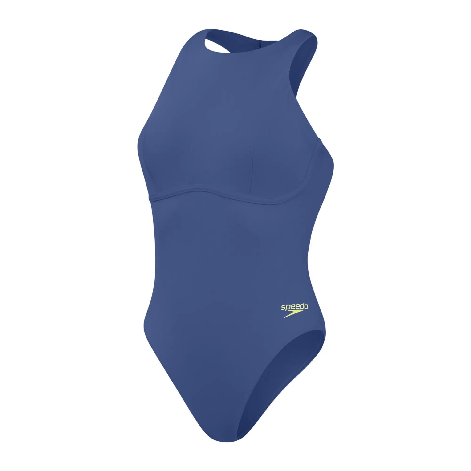 Speedo Womens/Ladies Support Logo Fitted One Piece Swimsuit