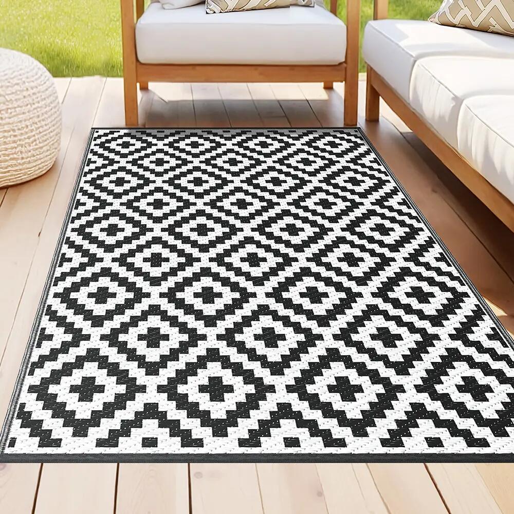 Gardeon Outdoor Rugs 120x180cm Large Carpet Reversible Area Mat PP Dual-Sided Pa