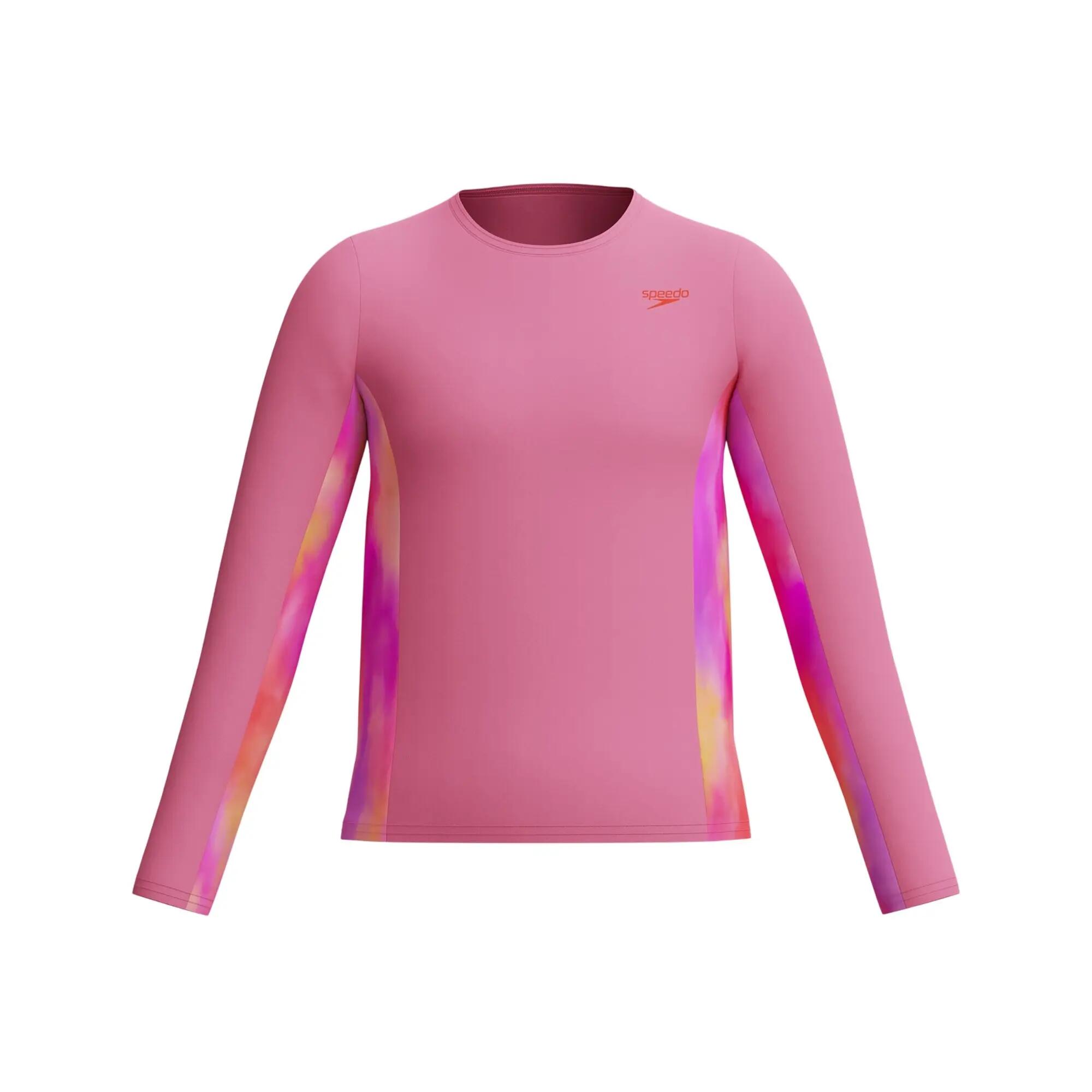Speedo Childrens/Kids Splice Printed Long-Sleeved Rash Guard