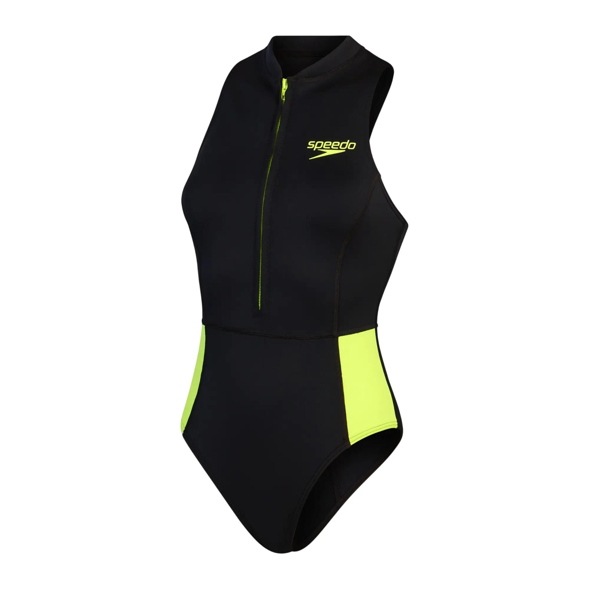 Speedo Womens/Ladies Colour Block Thermal Sleeveless One Piece Swimsuit