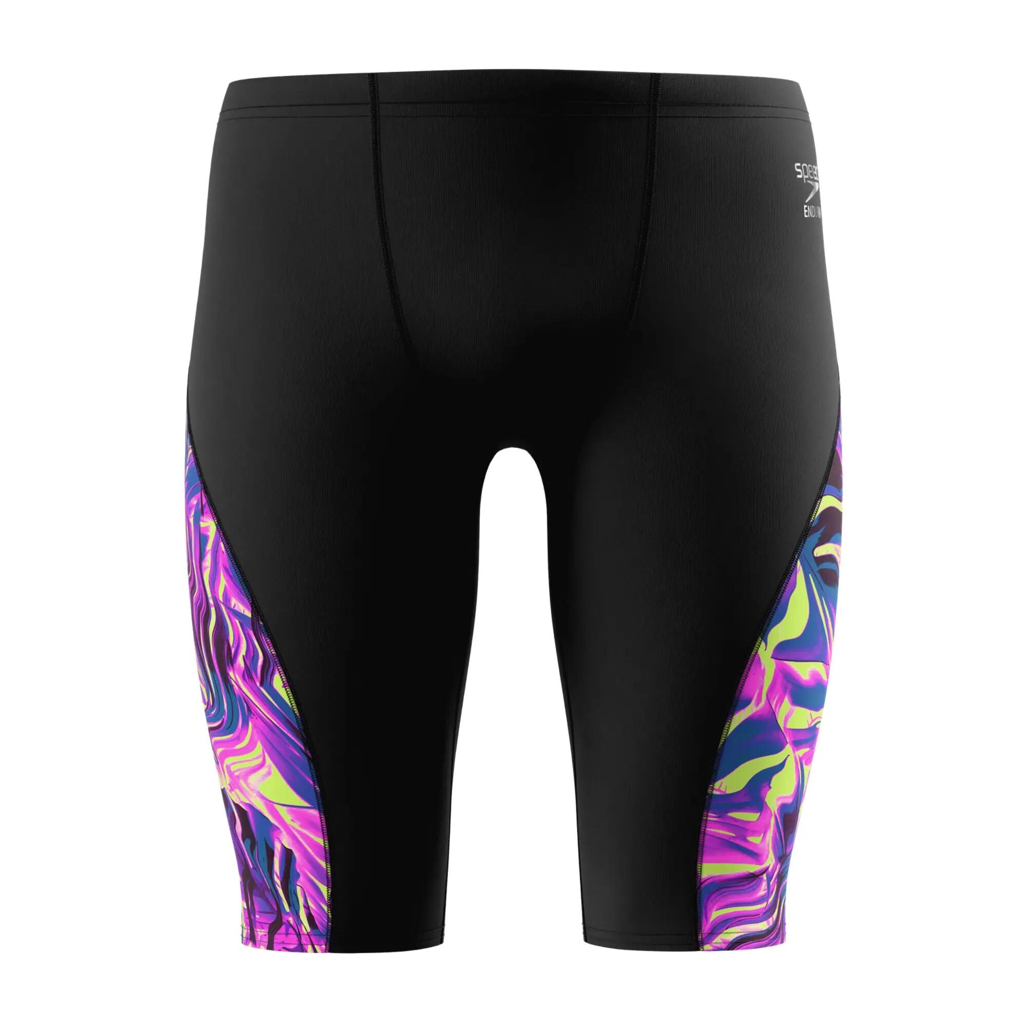 Speedo Mens Spliced Abstract Endurance+ Jammer Shorts