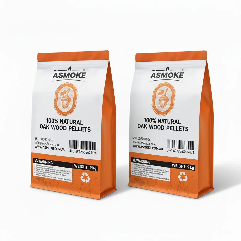 ASMOKE 100% Natural Premium Oak Wood BBQ Pellets for Smoker & Grill (9kg / 20lbs