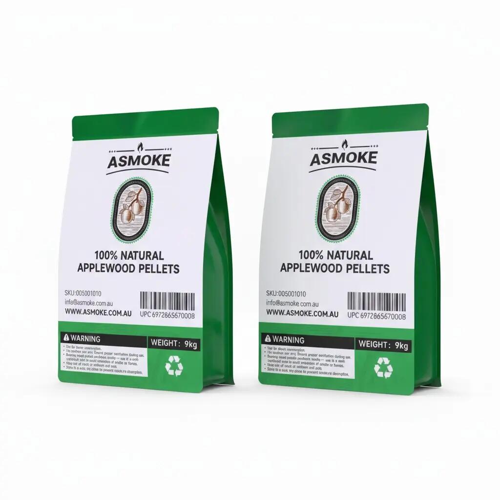 ASMOKE 100% Natural Apple Wood BBQ Smoker Pellets (9kg / 20lbs) x2