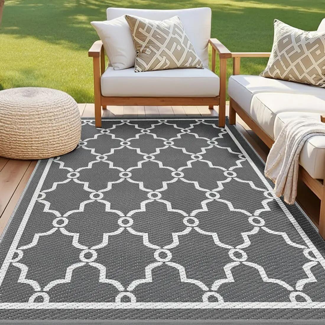 Gardeon Outdoor Rugs 152x244cm Large Carpet Reversible Area Mat PP Dual-Sided Pa