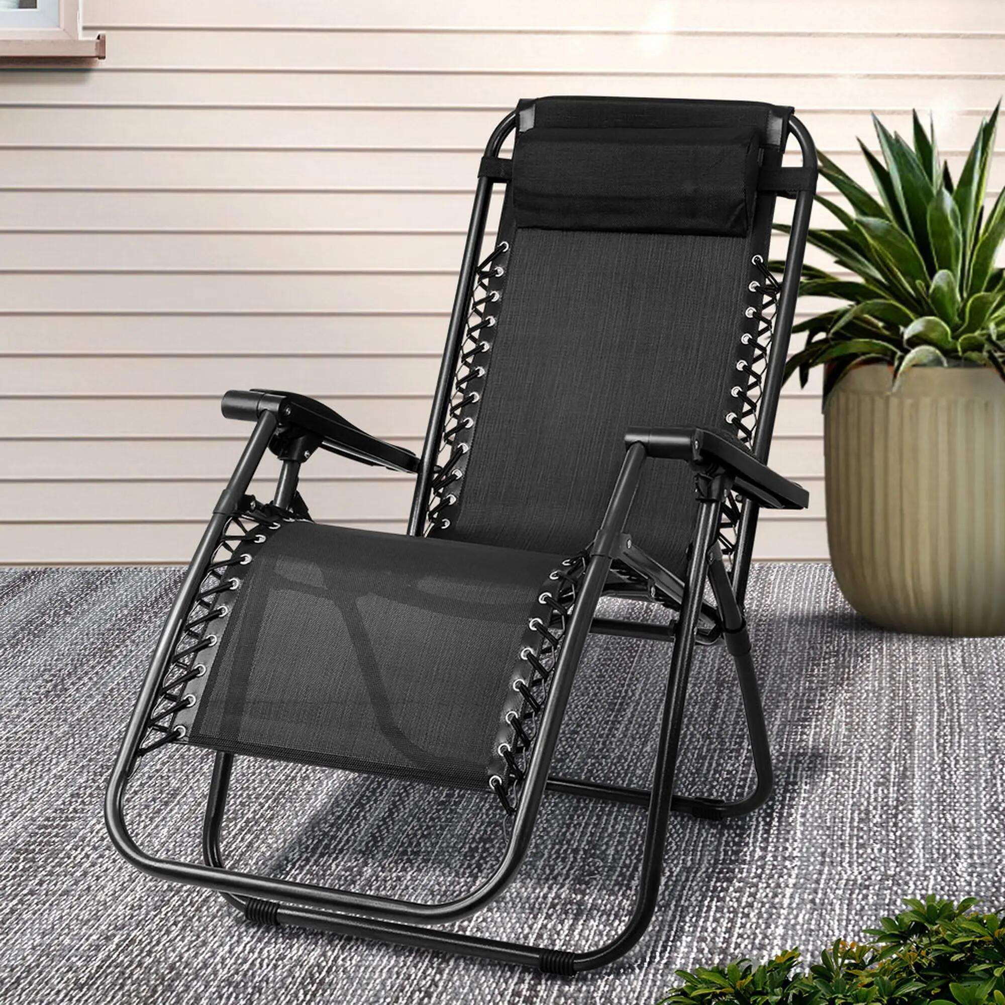Gardeon Zero Gravity Chair Folding Outdoor Recliner Adjustable Sun Lounge Campin