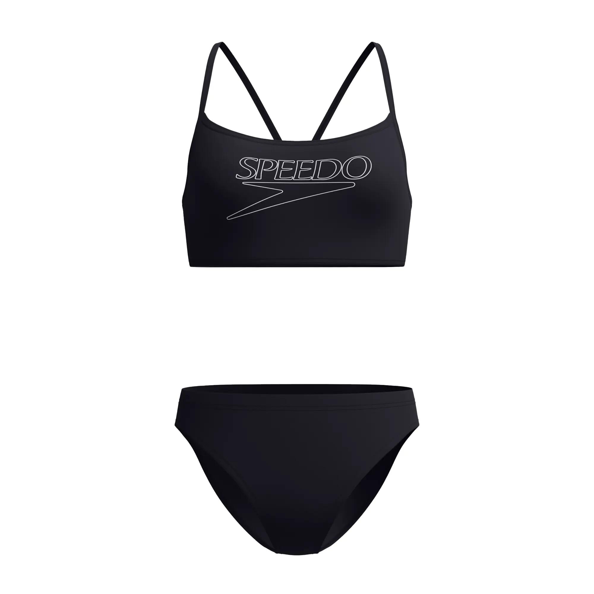 Speedo Womens/Ladies Logo Endurance+ Thin Strap Two-Piece Swimsuit