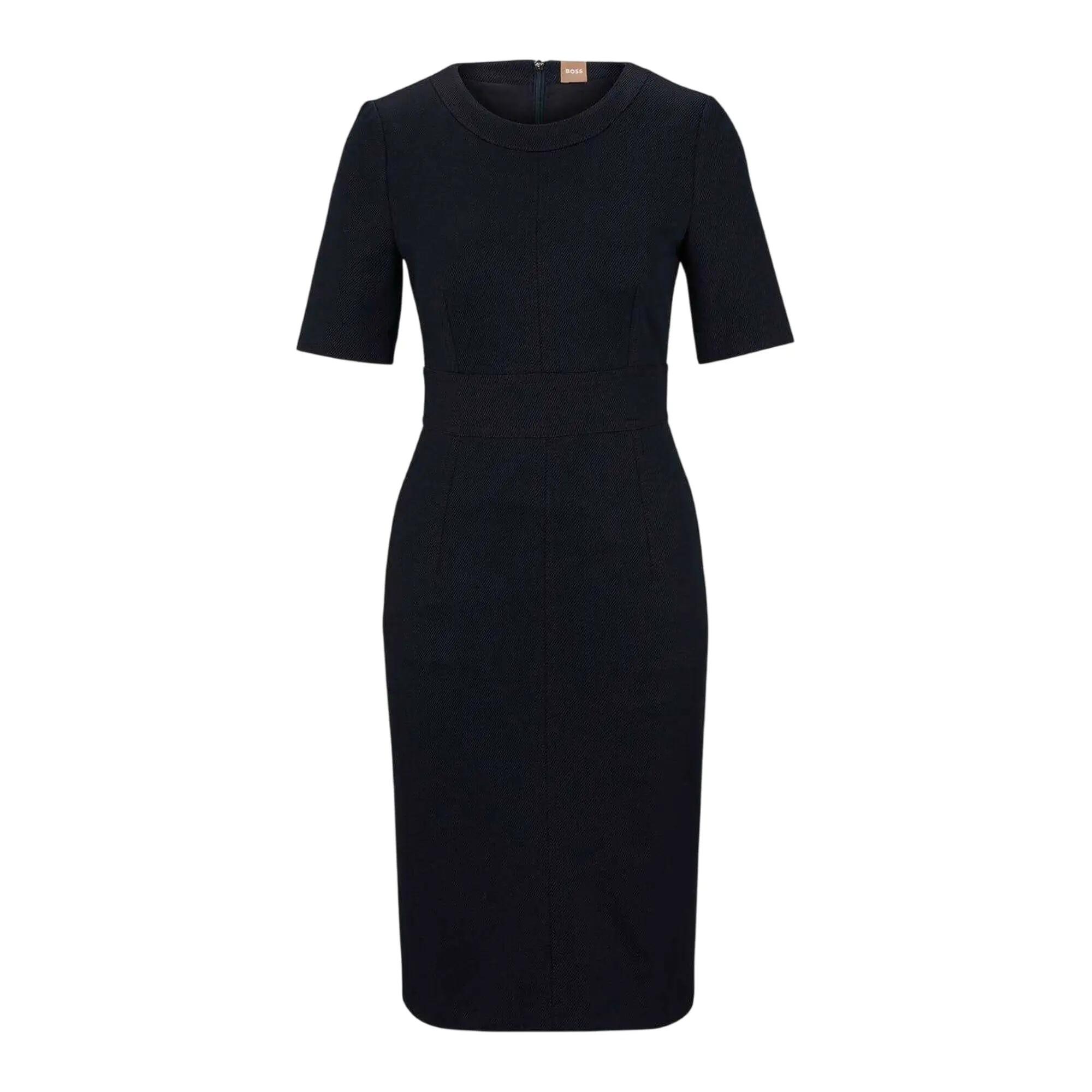 Boss Womens/Ladies Dirula Knee Length Jewel Collared Short-Sleeved Dress