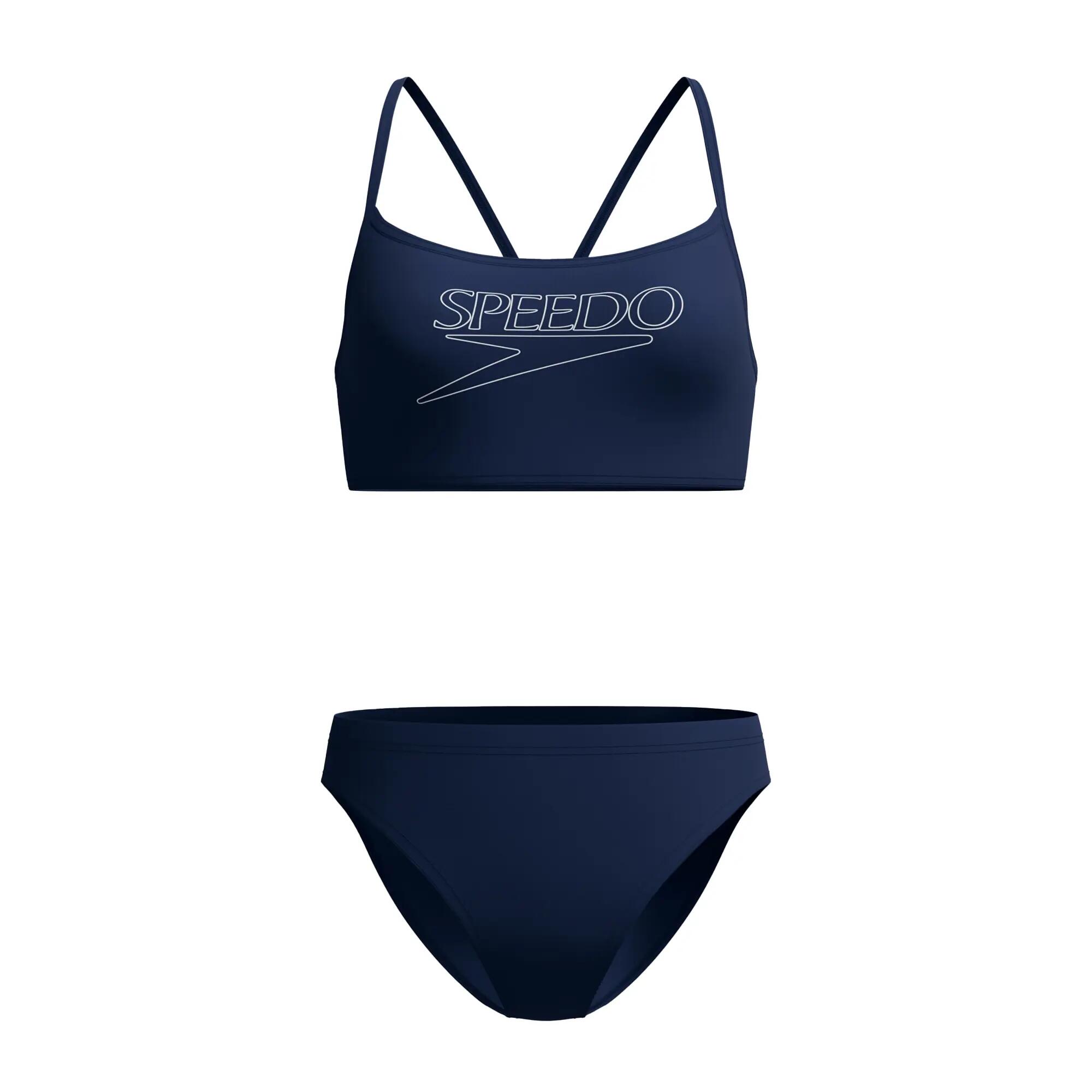 Speedo Womens/Ladies Logo Endurance+ Thin Strap Two-Piece Swimsuit