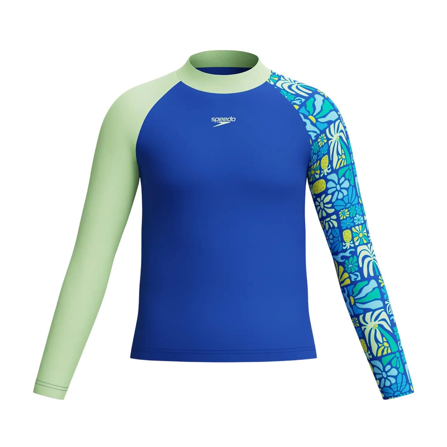 Speedo Childrens/Kids Printed Long-Sleeved Rash Guard