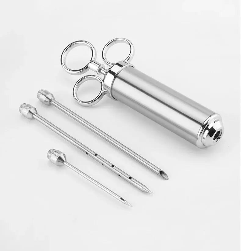 ASMOKE Stainless Steel Meat Injector Syringe Kit