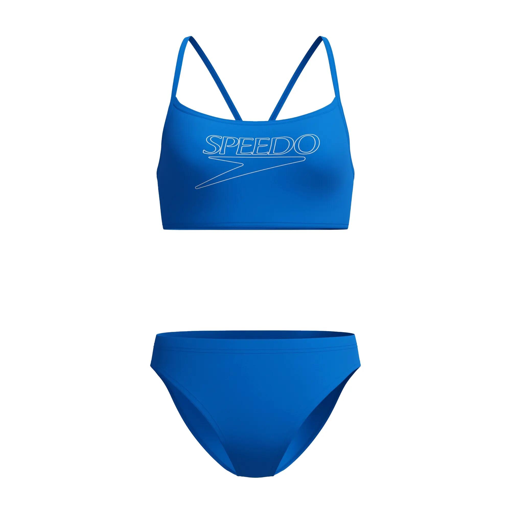 Speedo Womens/Ladies Logo Endurance+ Thin Strap Two-Piece Swimsuit