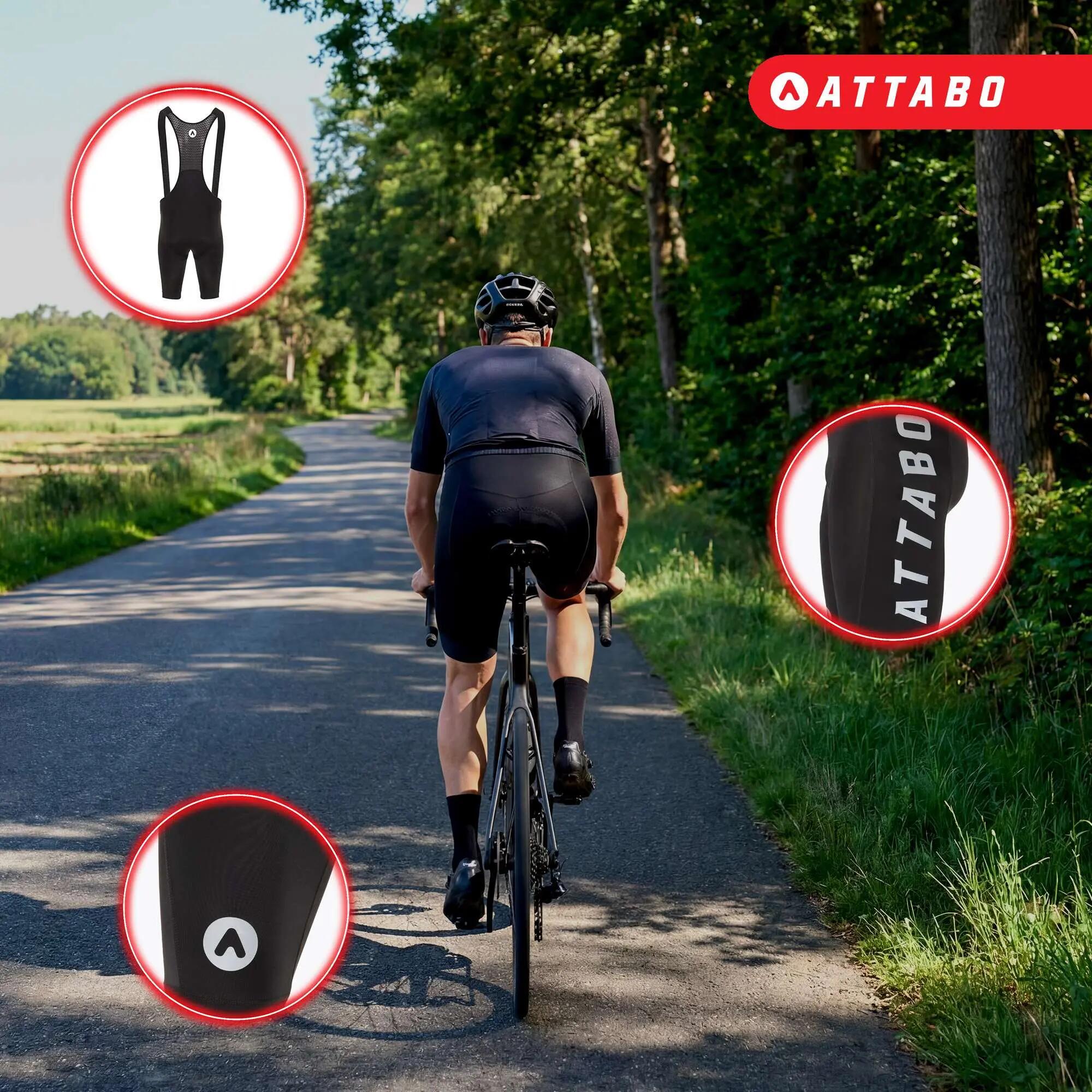 ATTABO Heren Fietsbroek Kirun Bib Shorts 4/5