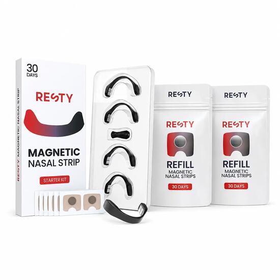 Bandelettes nasales magnétiques fitness kit + 2 recharges 90 séances