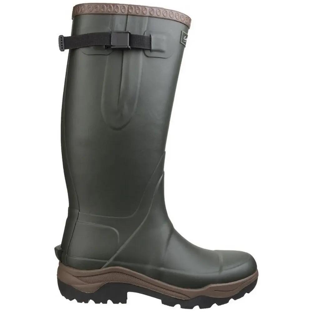 Mens Compass Neoprene Gummistiefel Damen und Herren Grün 2/6