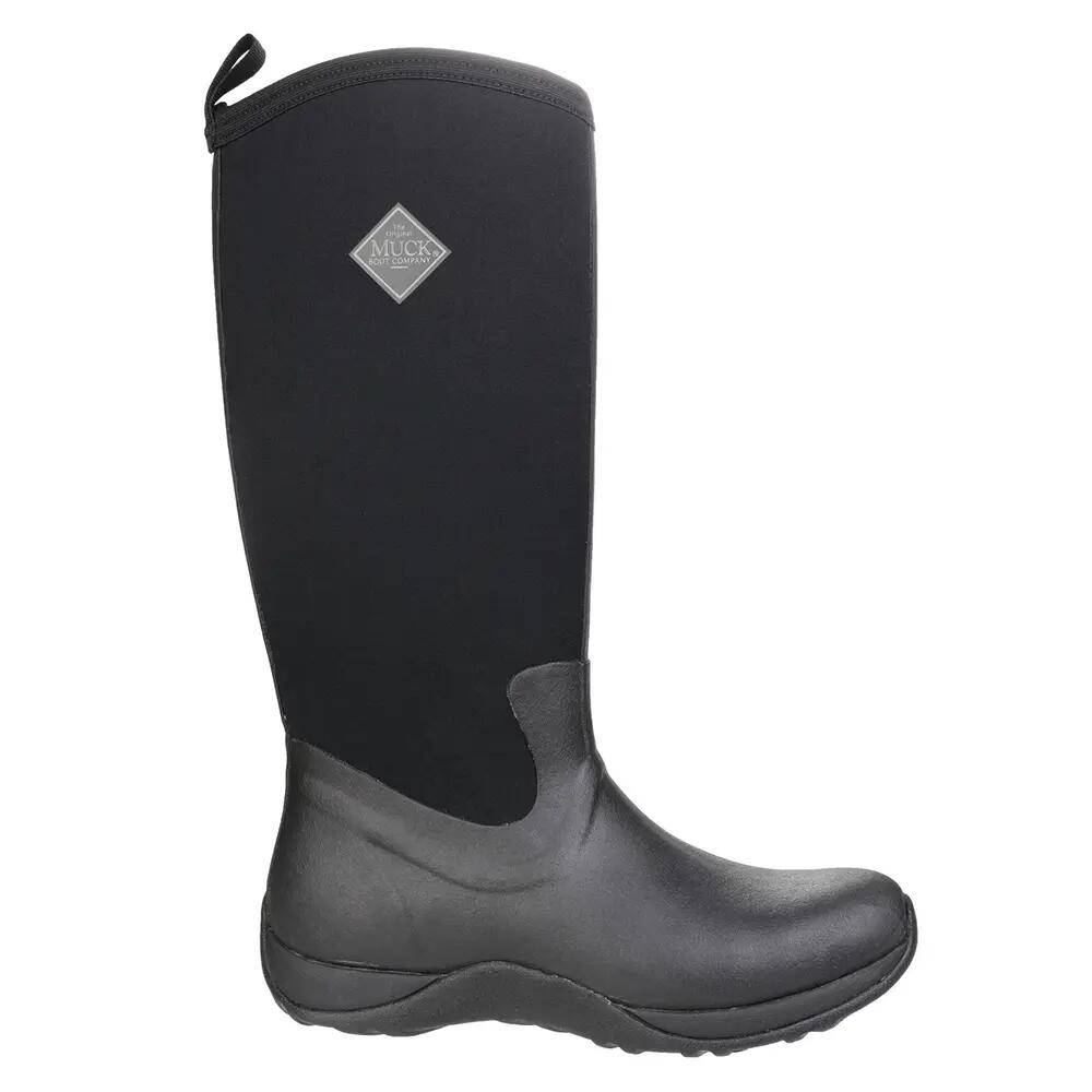 Unisex Arctic Adventure Pull On Wellington Boots (Black/Black) 3/3