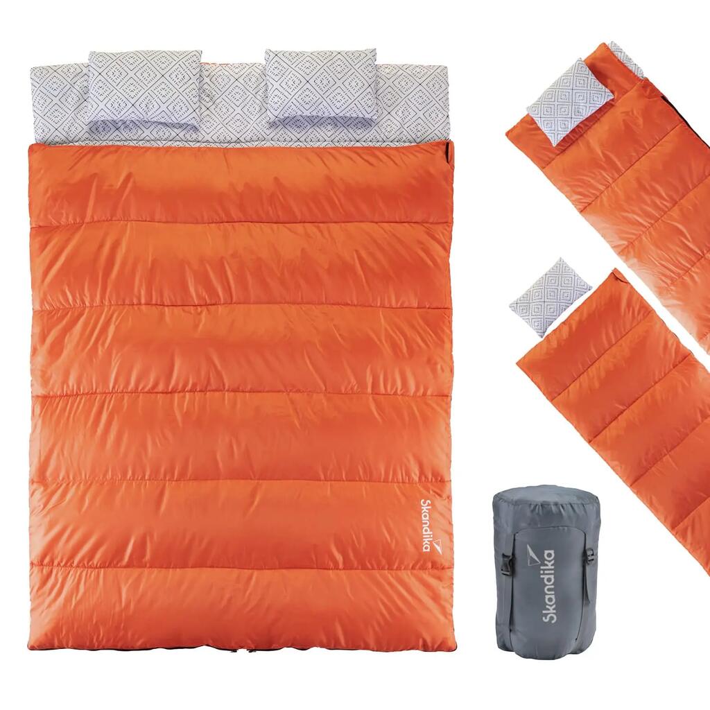 Iceland Double Blanket Sleeping Bag – Detachable, 3‑Season, 220/190 × 150/75 cm