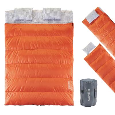 Deken slaapzak iceland double flannel - deelbaar - 3 seizoenen - 2 persoons
