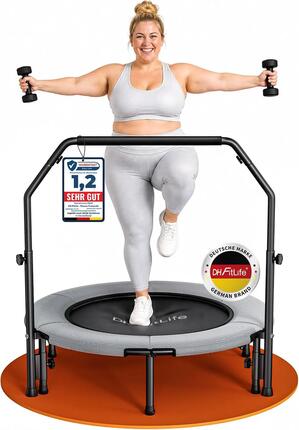 Trampoline Fitness Pliable avec Barre Réglable Ø102cm 450kg – Pro 2026