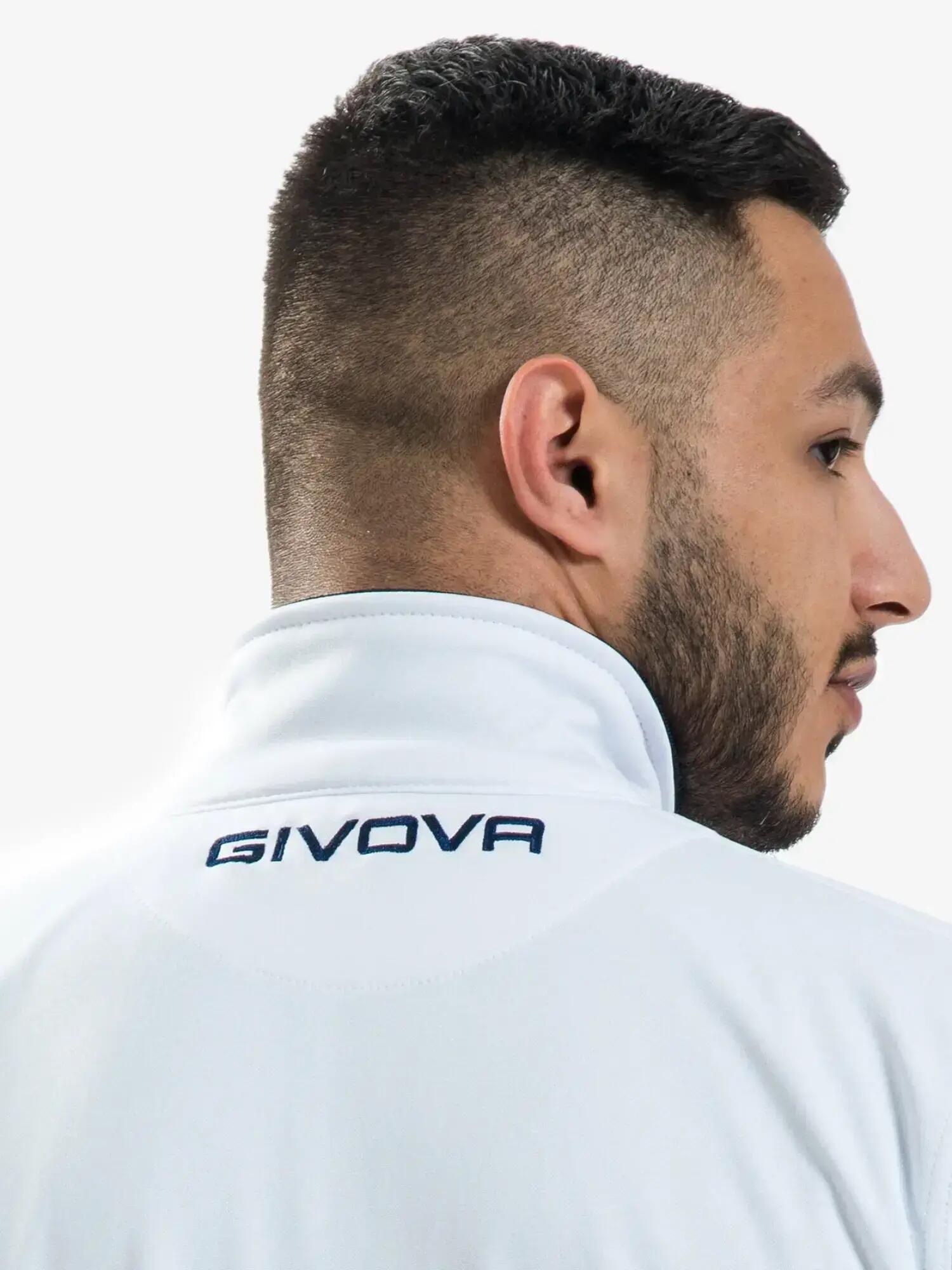 Fußball-Trainingsanzug mit durchgehendem Reißverschluss für Herren – Givova weiß 4/7