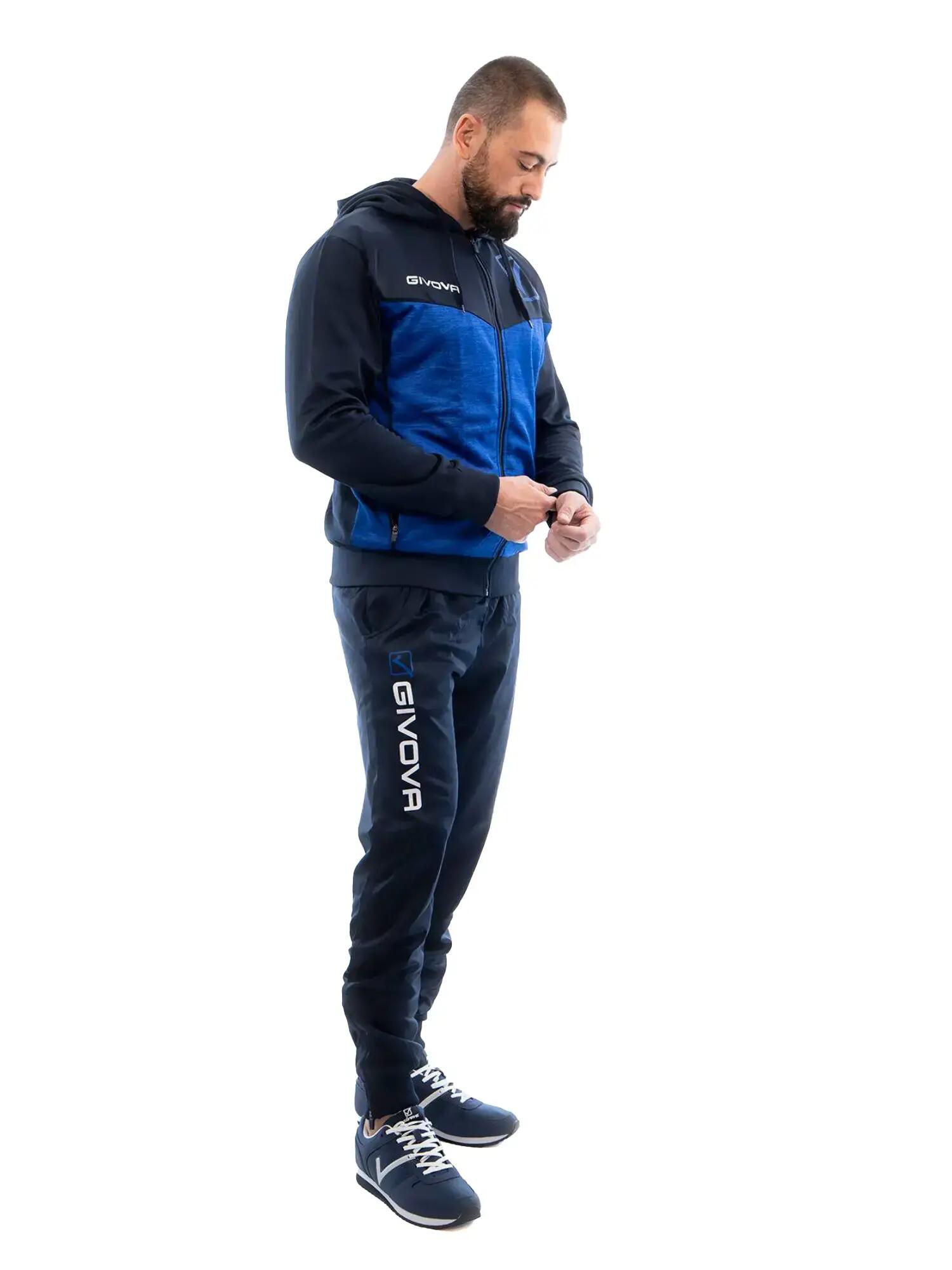 Hooded fleece trainingspak Givova Visa 2/3