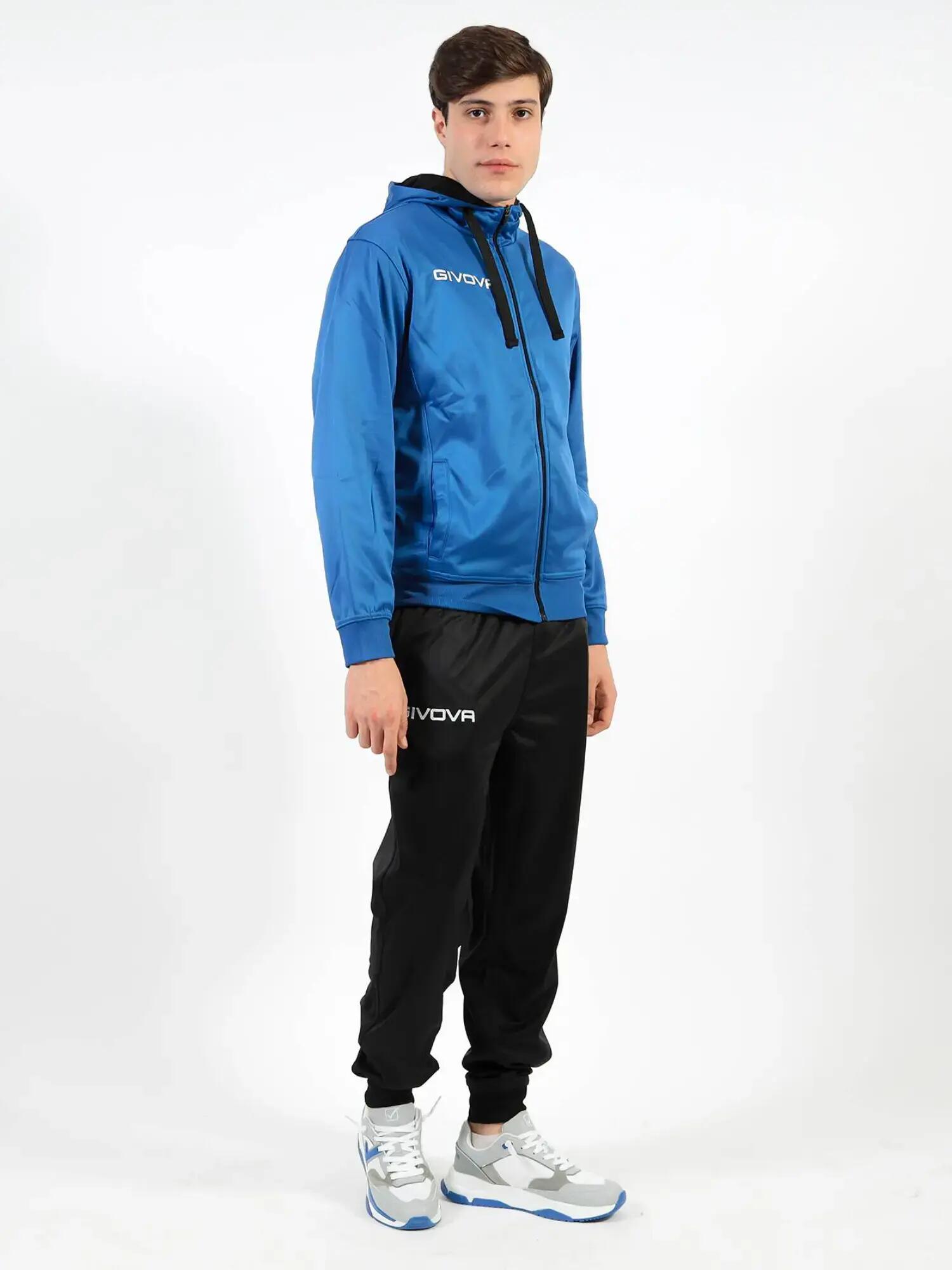 TUTA complete uomo ( acetato-poliestere) givova azzurro/nero 3/7