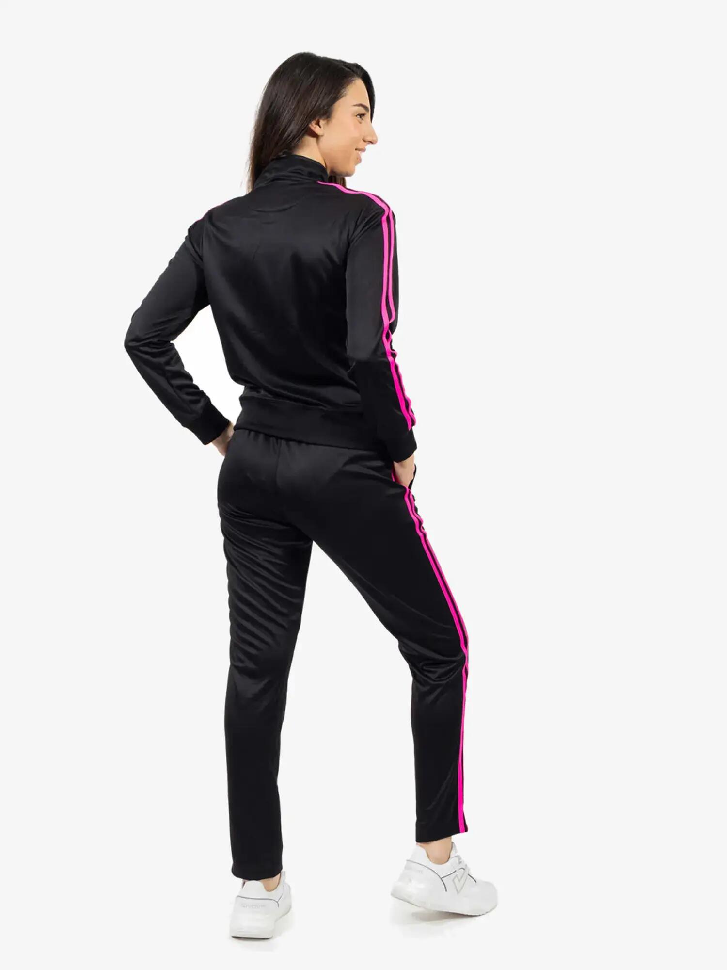 TUTA complete donna ( acetato-poliestere) givova nero/fuxia metallic 3/5