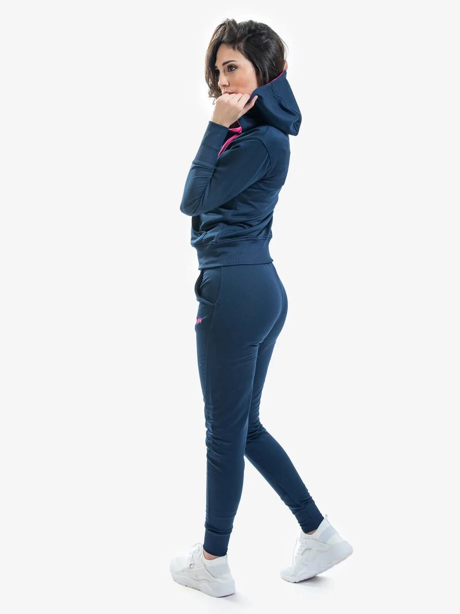 TUTA complete donna ( acetato-poliestere) givova blu/fuxia 3/7