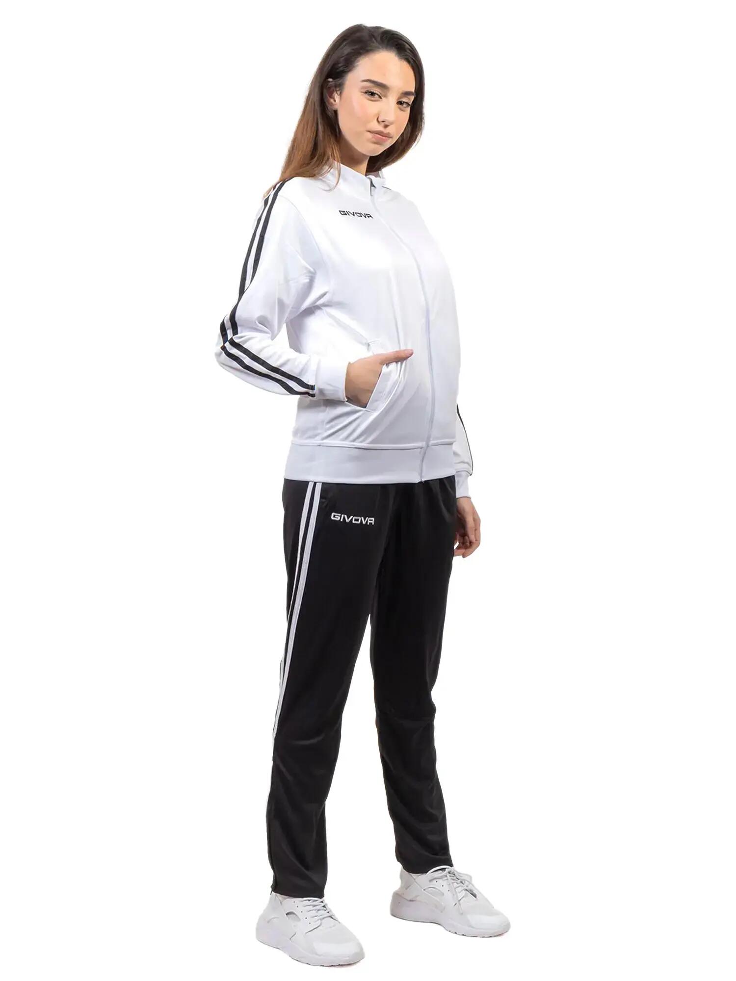 TUTA complete donna ( acetato-poliestere) givova bianco/nero 2/5